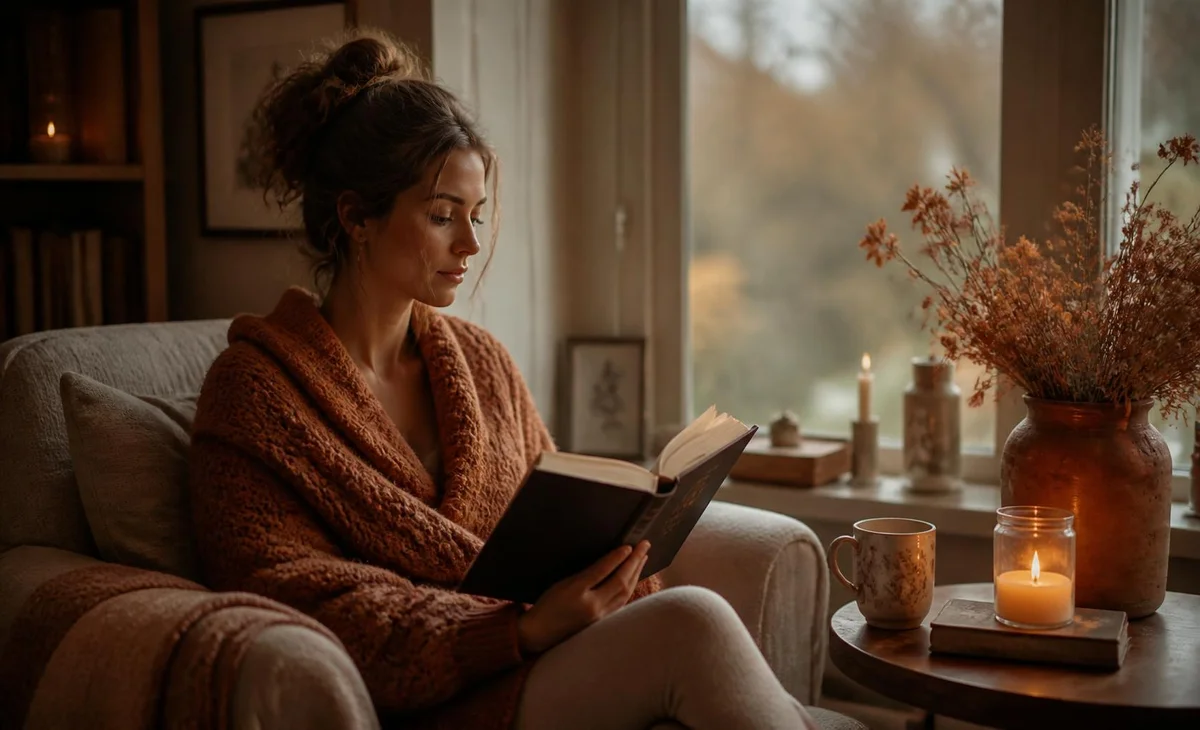 Почему муж не понимает жену — женщина читает книгу у окна в поисках себя и смысла